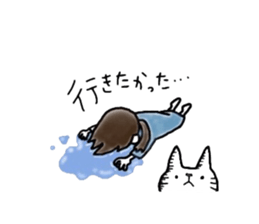 Megmirror with White Cat sticker #14065561