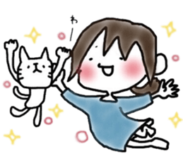 Megmirror with White Cat sticker #14065578