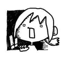 Megmirror with White Cat sticker #14065595