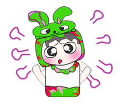 Mr. Takashi and rabbit.. sticker #14067068