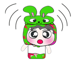 Mr. Takashi and rabbit.. sticker #14067082