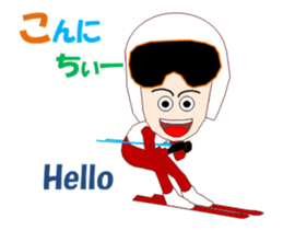 Skiing and snowboarding sticker #14068423