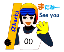 Skiing and snowboarding sticker #14068425