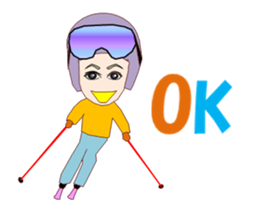 Skiing and snowboarding sticker #14068435