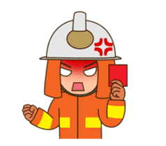 adolf the firefighter animated 3 sticker #14069876