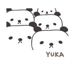 Cute panda sticker for Yuka sticker #14070035