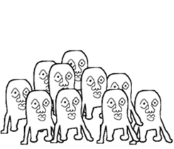 The graffiti looks like drawn by brats sticker #14070894