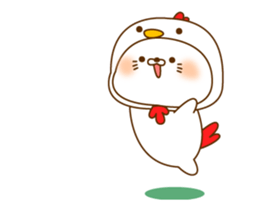 Stinging tongue sealand New Year sticker #14071300