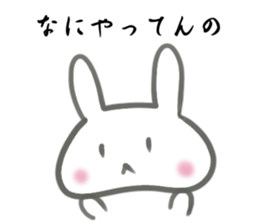 Poisonous tongue swelling down Usa-chan sticker #14071309