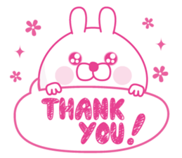 Pink love happy rabbit3 sticker #14073987