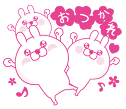 Pink love happy rabbit3 sticker #14073993