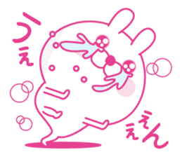 Pink love happy rabbit3 sticker #14073997