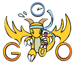 Cute Demon Dragon - Toby sticker #14074466