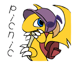 Cute Demon Dragon - Toby sticker #14074469