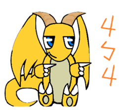 Cute Demon Dragon - Toby sticker #14074477