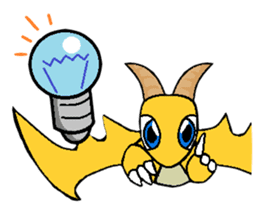 Cute Demon Dragon - Toby sticker #14074481