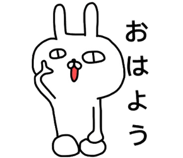 Mr. handwriting rabbit2 sticker #14074590