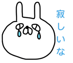 Mr. handwriting rabbit2 sticker #14074608