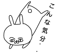 Mr. handwriting rabbit2 sticker #14074609