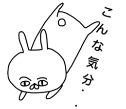 Mr. handwriting rabbit2 sticker #14074609