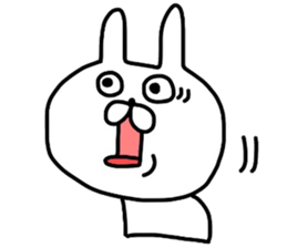 Mr. handwriting rabbit2 sticker #14074612