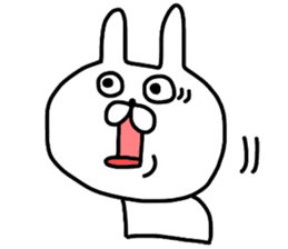 Mr. handwriting rabbit2 sticker #14074612