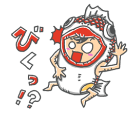 araburu kigurumi osakanakun sticker #14074620