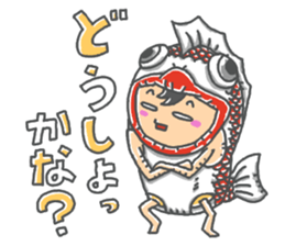 araburu kigurumi osakanakun sticker #14074623