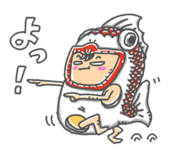 araburu kigurumi osakanakun sticker #14074629