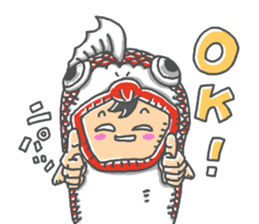 araburu kigurumi osakanakun sticker #14074634