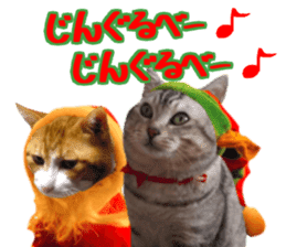 Cat's Christmas sticker #14075957