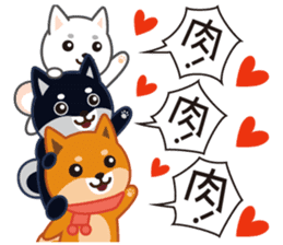Shiba dog "MUSASHI" 10 winter sticker #14076210