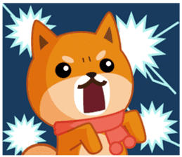 Shiba dog "MUSASHI" 10 winter sticker #14076212