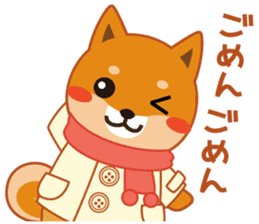Shiba dog "MUSASHI" 10 winter sticker #14076220