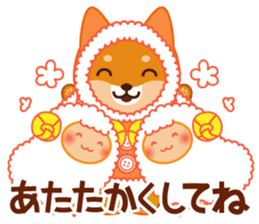 Shiba dog "MUSASHI" 10 winter sticker #14076222
