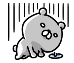 Shaking! Bear bold sticker #14077633