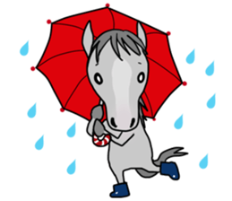 Horse of bipedalism Sticker2! sticker #14077822