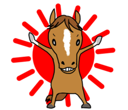 Horse of bipedalism Sticker2! sticker #14077824