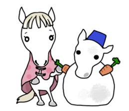 Horse of bipedalism Sticker2! sticker #14077825