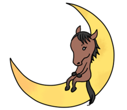 Horse of bipedalism Sticker2! sticker #14077826