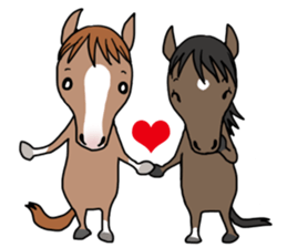 Horse of bipedalism Sticker2! sticker #14077827