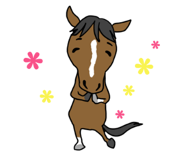 Horse of bipedalism Sticker2! sticker #14077828