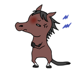 Horse of bipedalism Sticker2! sticker #14077830