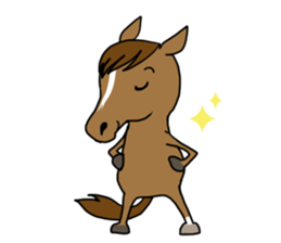 Horse of bipedalism Sticker2! sticker #14077832