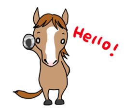 Horse of bipedalism Sticker2! sticker #14077835