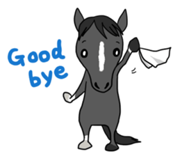 Horse of bipedalism Sticker2! sticker #14077836