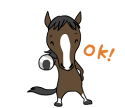 Horse of bipedalism Sticker2! sticker #14077837