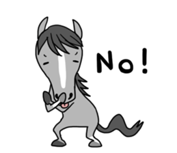 Horse of bipedalism Sticker2! sticker #14077838