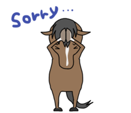 Horse of bipedalism Sticker2! sticker #14077839