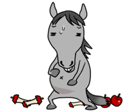 Horse of bipedalism Sticker2! sticker #14077843